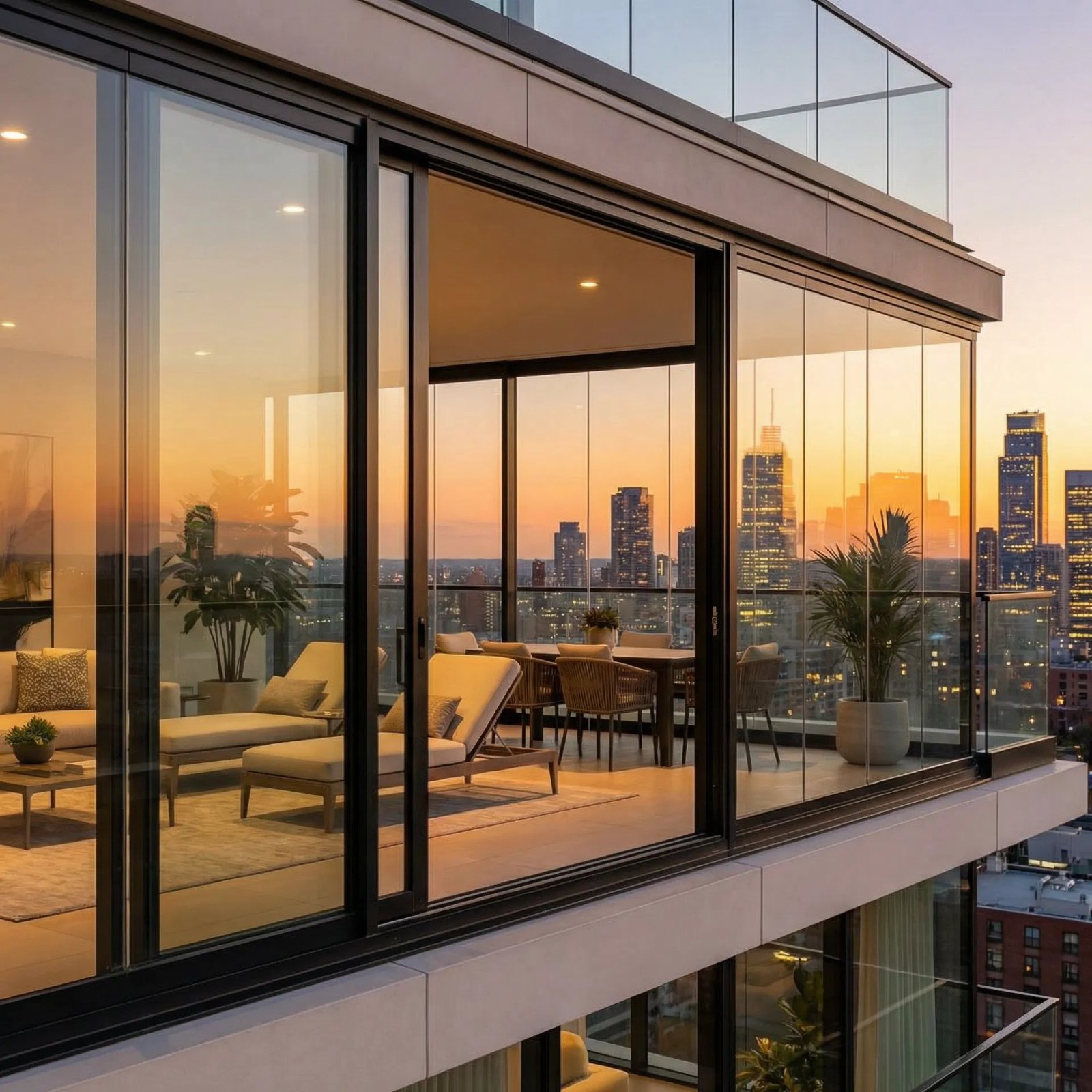 Uși glisante din sticlă securizată pentru compartimentări interioare în București